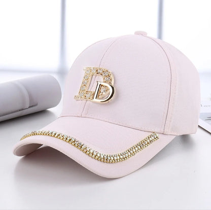 Fashion Diamond D Letter Baseball Cap