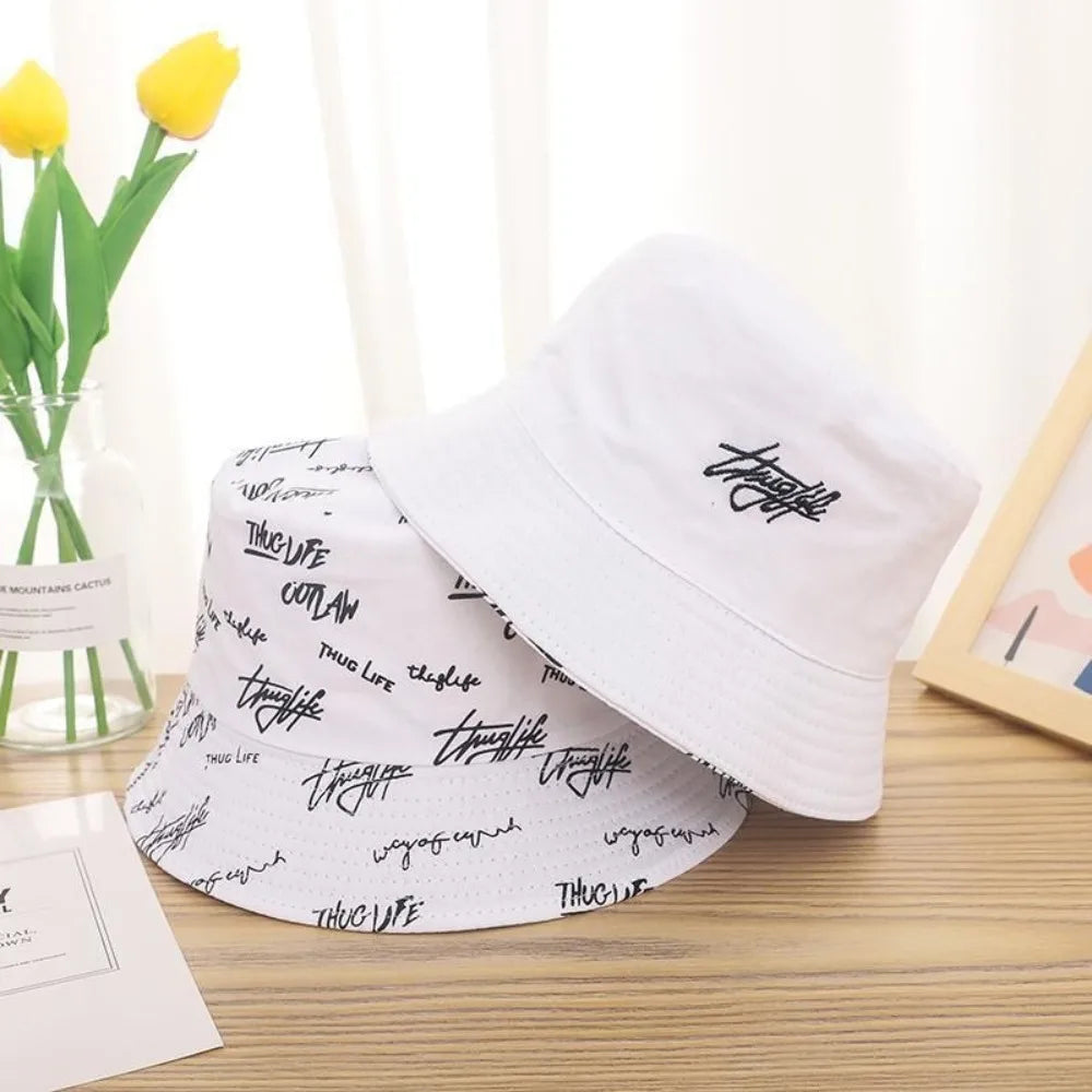 Portable Foldable Double-sided Bucket Hat Lightweight Japanese Style