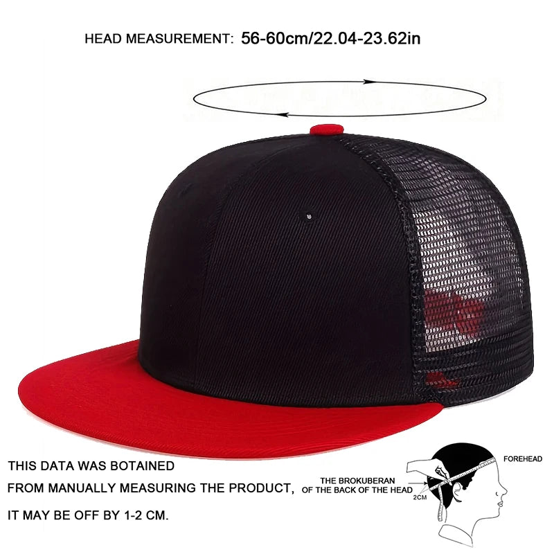 Unisex Simple Hip-hop Net Hats Spring Summer Outdoor Adjustable Casual Snapback Caps