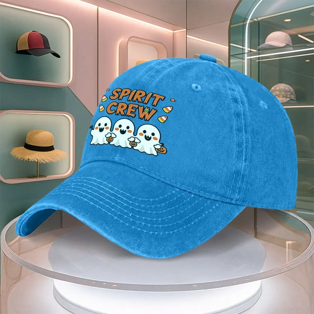 Halloween Ghost Pumpkin Print Baseball Cap