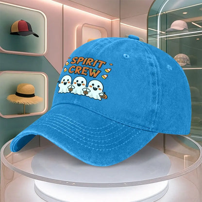 Halloween Ghost Pumpkin Print Baseball Cap