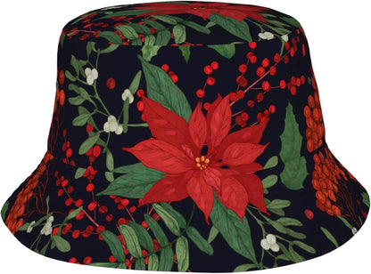 Christmas Botanical 6 Bucket Hats For Women Men