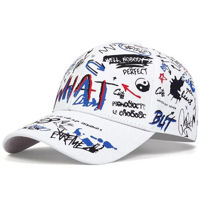 Men's And Women's Spring And Autumn Korean Graffiti Letter Printed Baseball Caps