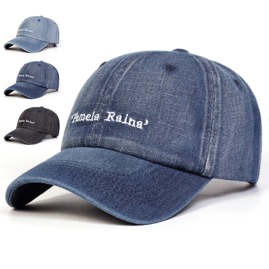 Unisex Pamela Raina Letter Embroidery Wash Baseball Caps