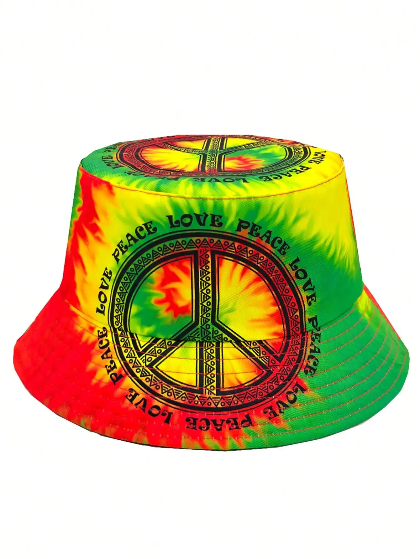 Casual Summer "Peace Love" Print Vacation Bucket Hat