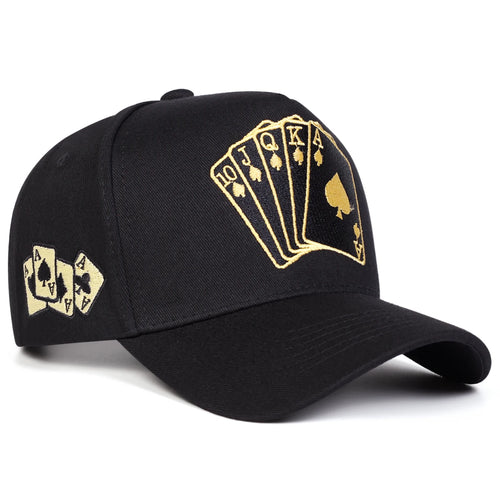 Unisex Poker Embroidery Baseball Caps