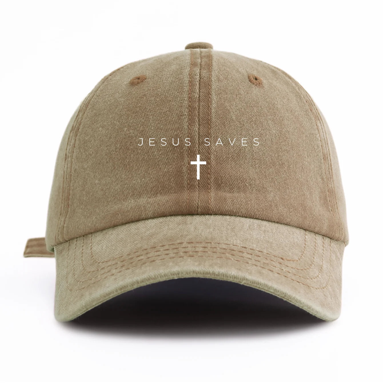 JESUS SAVES Print Washed Baseball Cap For Adults
