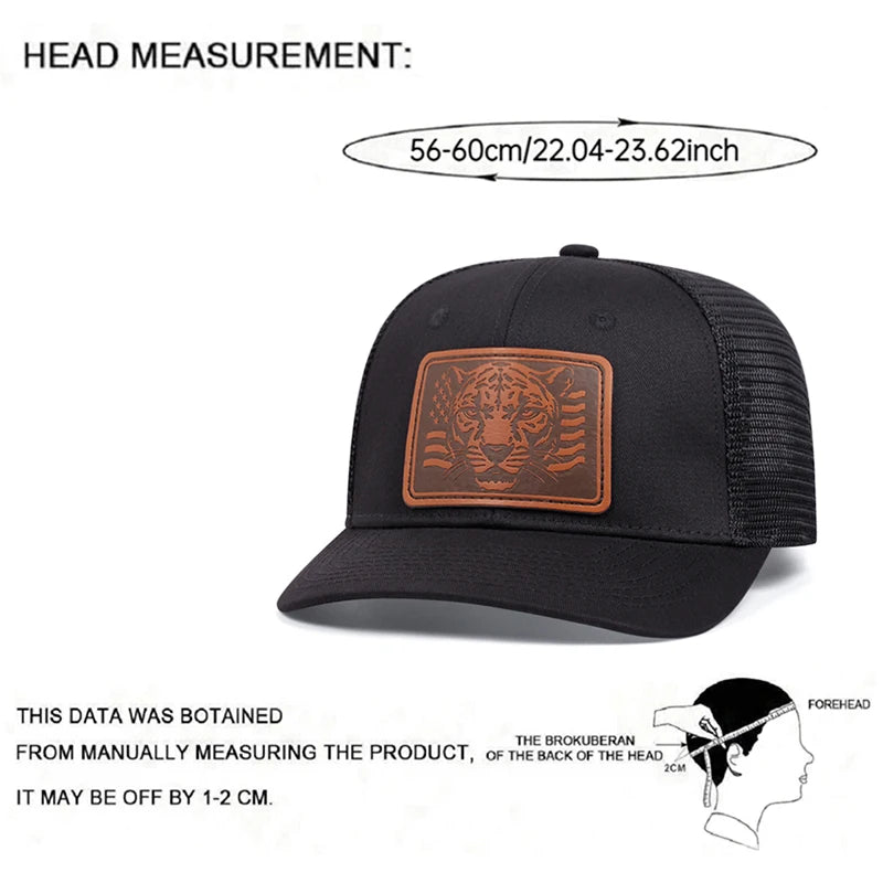 Mesh Hat Richardson Label Leopard Printed Snapbcak Caps