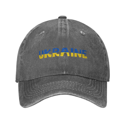 Ukrainian Coat Of Arms Fitted Retro Ukraine Flag Couple Baseball Cap