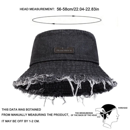 Unisex PRANK Label Personality Cowboy Bucket Hats Fishermen Caps