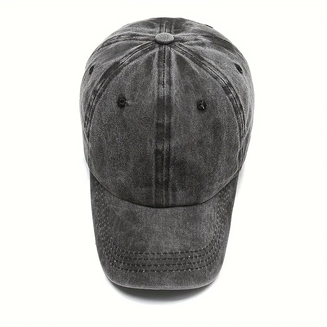 Baseball Cap Adjustable Solid Color Casual Hat Stretchy Fabric