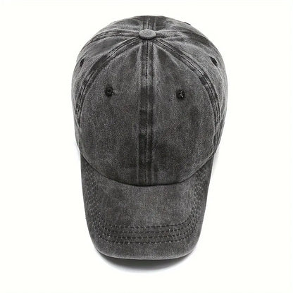 Baseball Cap Adjustable Solid Color Casual Hat Stretchy Fabric