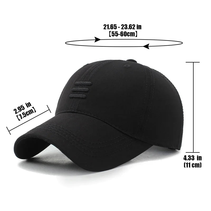 Three Bars Cotton Baseball Cap