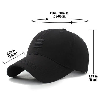 Three Bars Cotton Baseball Cap