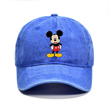 Retro Washed Mickey Mouse Print Baseball Cap