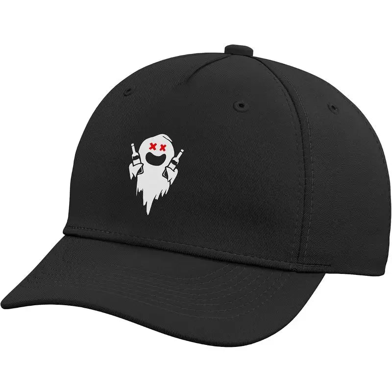 Ghost Holding Drinks Adjustable Baseball Hat