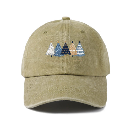 Vintage Washed Baseball Cap with Eee Merry Graphic