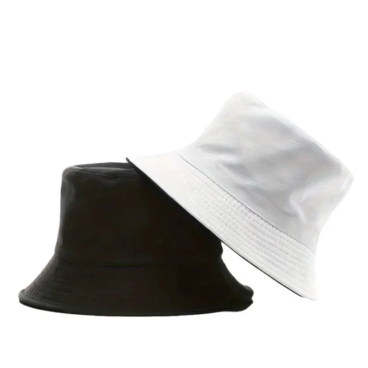 A Summer Double-Sided Portable Fashionable Basin Hat Fisherman Hat Bucket Hat