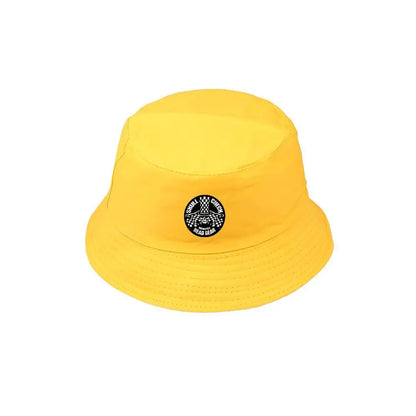 SPULL CHECKY Printed Black Bucket Hat Wide Brim Summer