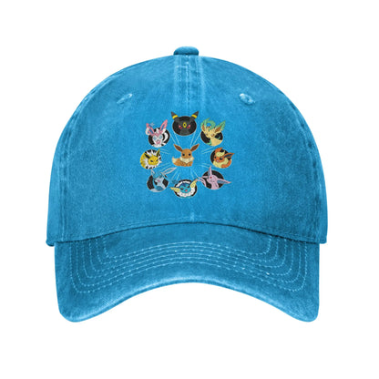 Pokemon Eevee Evolution Circle Casual Baseball Cap