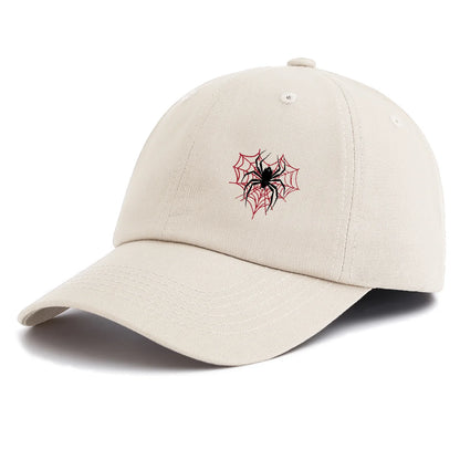 Spider Print Baseball Cap For Adults