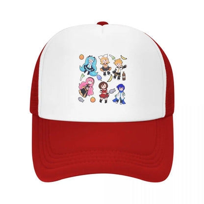 Vocaloid Chibi Chaos! Miku Cap Fashion Mesh Baseball Caps