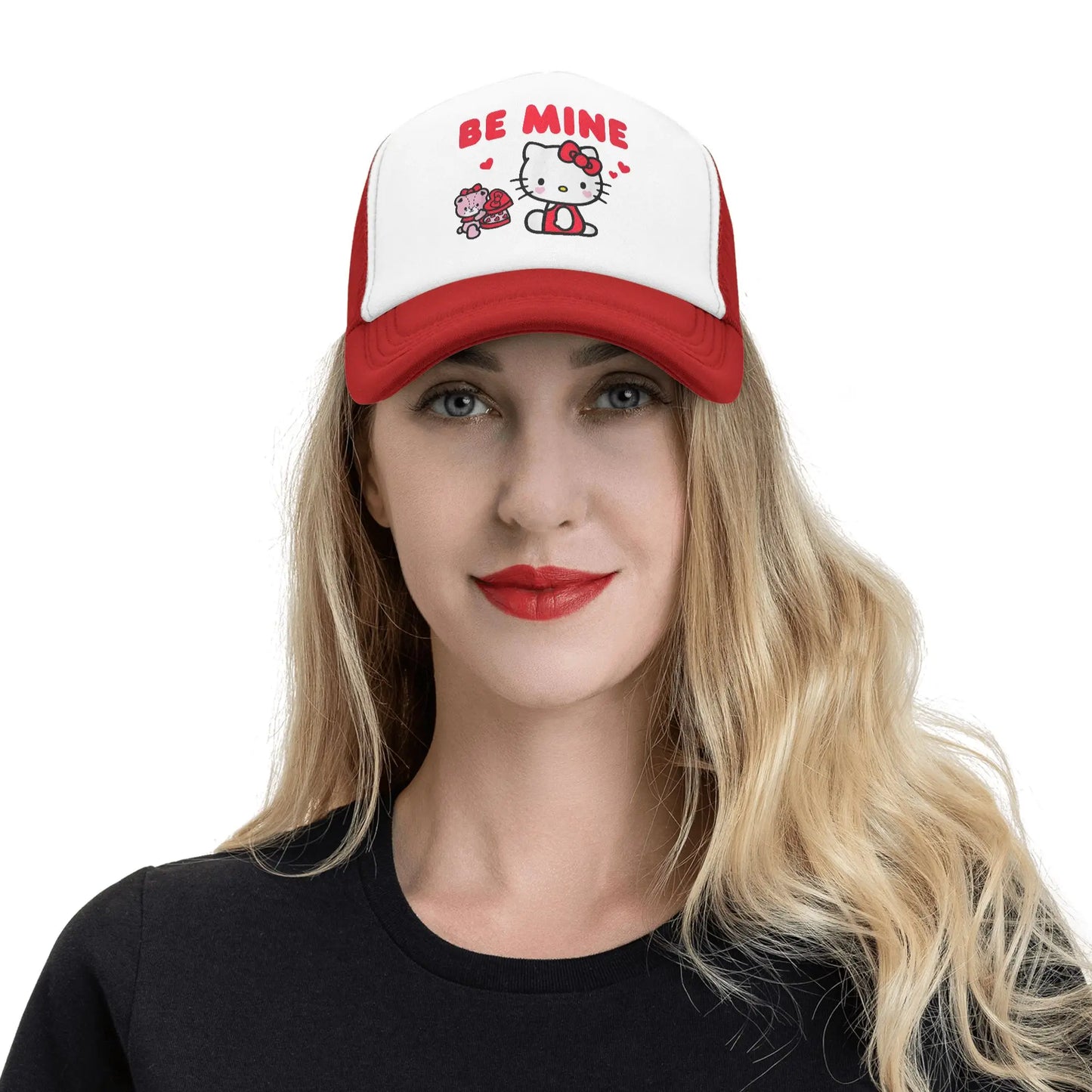 Adult Hello Kitty Be Mine Chocolate Valentine Baseball Hats
