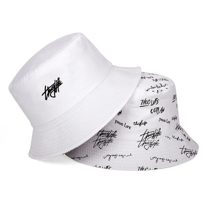 Unisex Letter Embroidery Printing Personality Bucket Hats Fishermen Caps