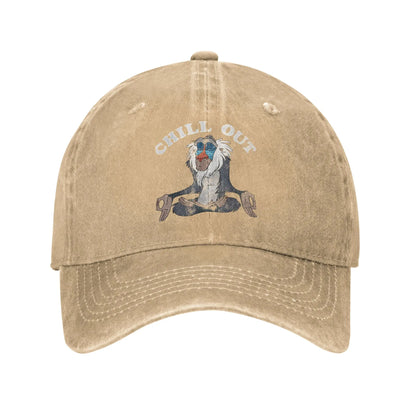 Lion King Rafiki Chill Out Meditation Sun Baseball Cap