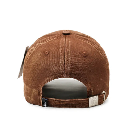 Vintage American-Style Distressed Denim Baseball Cap