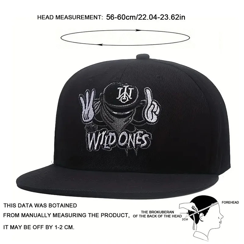 Unisex WILD ONES Embroidery Hip-hop Hats Adjustable Baseball Caps