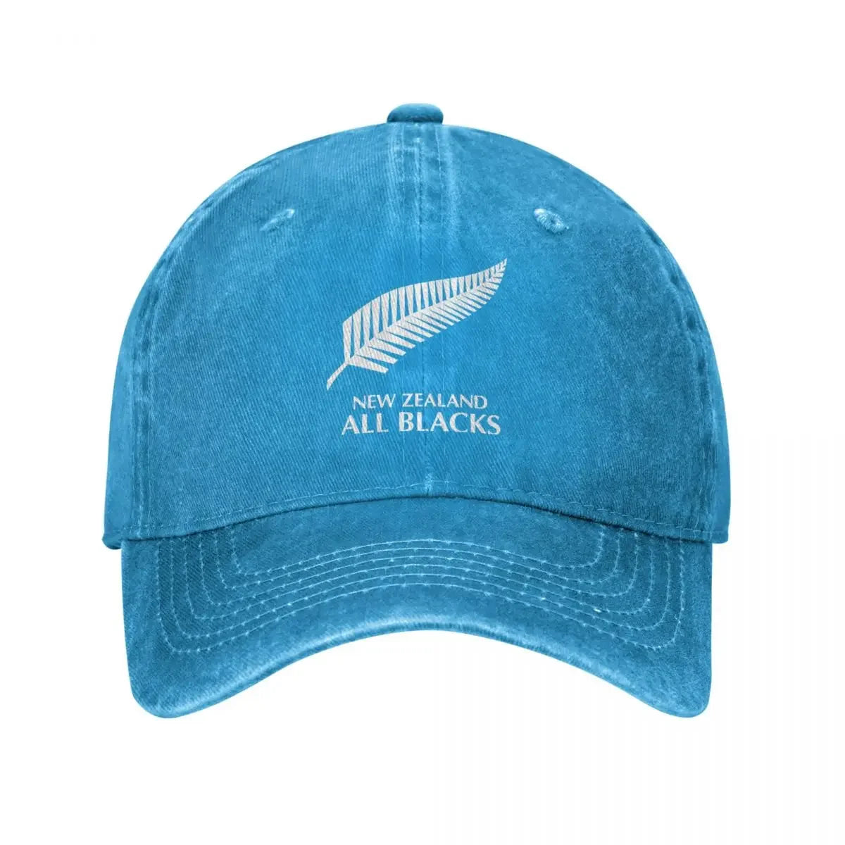 New Zealand All Blacks Unisex Baseball Cap Rugby Worldcup Sports Distressed Denim