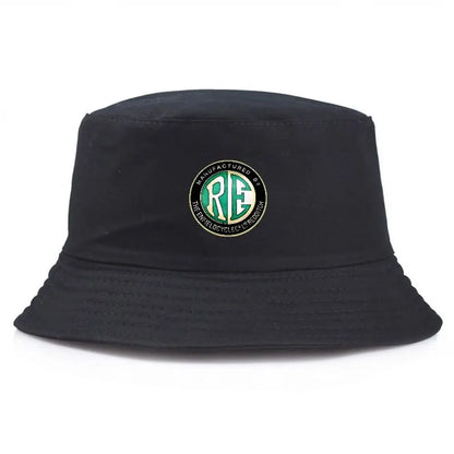 Black Bucket Hat With Embroidered Logo Summer Fisherman Hat Fishing Cap