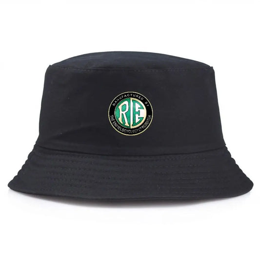 Black Bucket Hat With Embroidered Logo Summer Fisherman Hat Fishing Cap