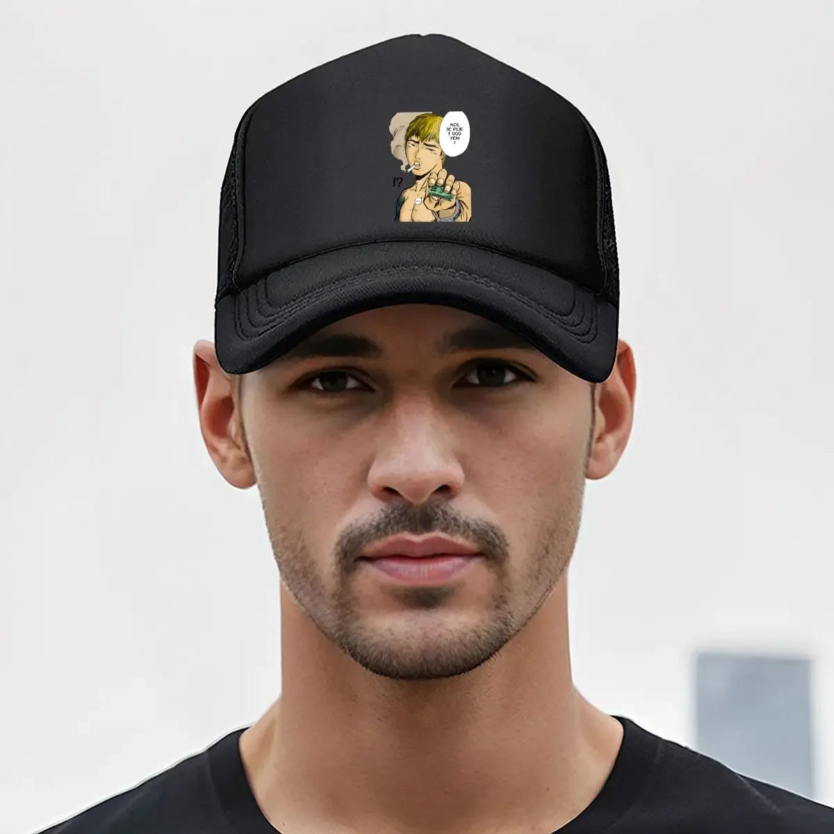 New Manga - Style Character Offering 1000 Yen Mesh Baseball Cap