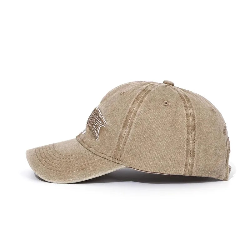 New York Washed Cotton Baseball Cap Hats For Women Men