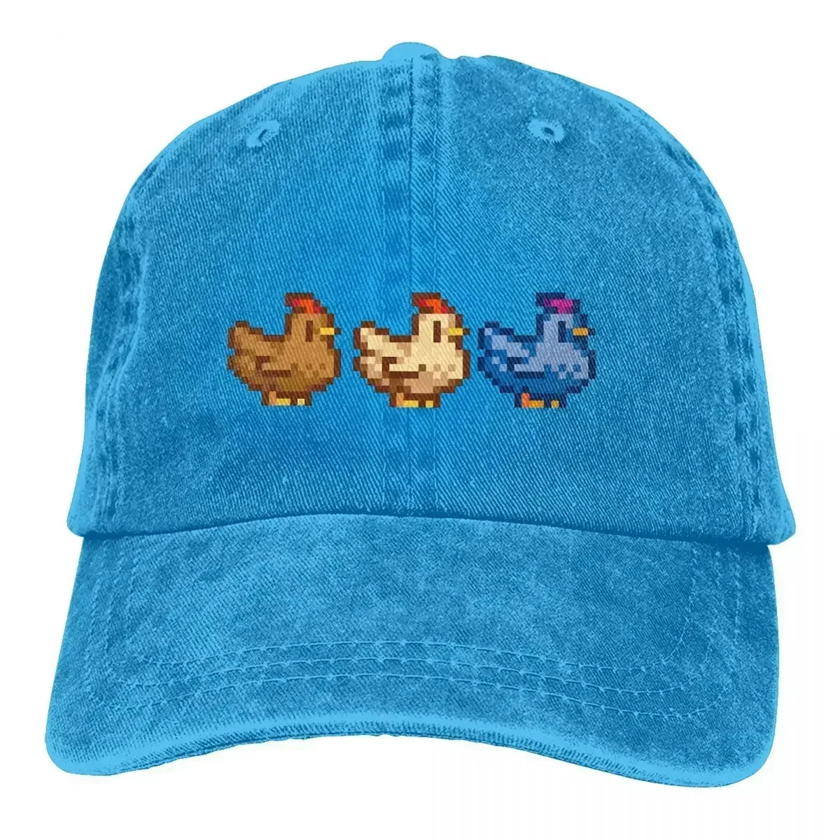 3 Chickens Baseball Cap Stardew Valley Game Abigail Sebastian Caps