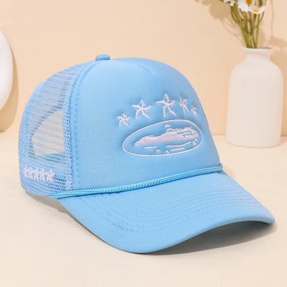 Fashionable Embroidered Baseball Hat Five Star Color
