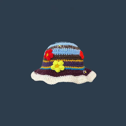 Autumn New Crochet Korean Handmade Bucket Hat Women