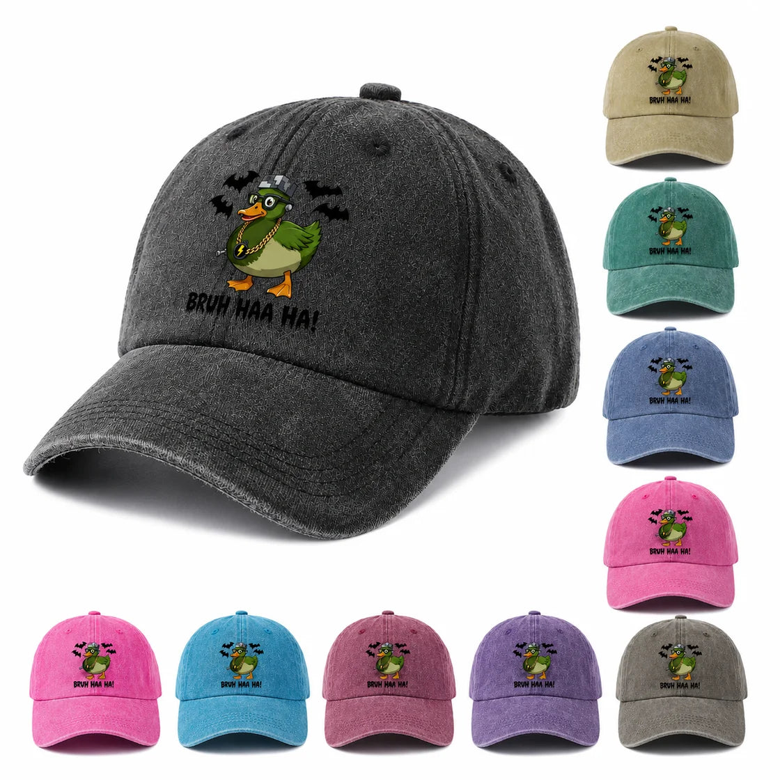 Bruh Haa Haa Duck Baseball Cap