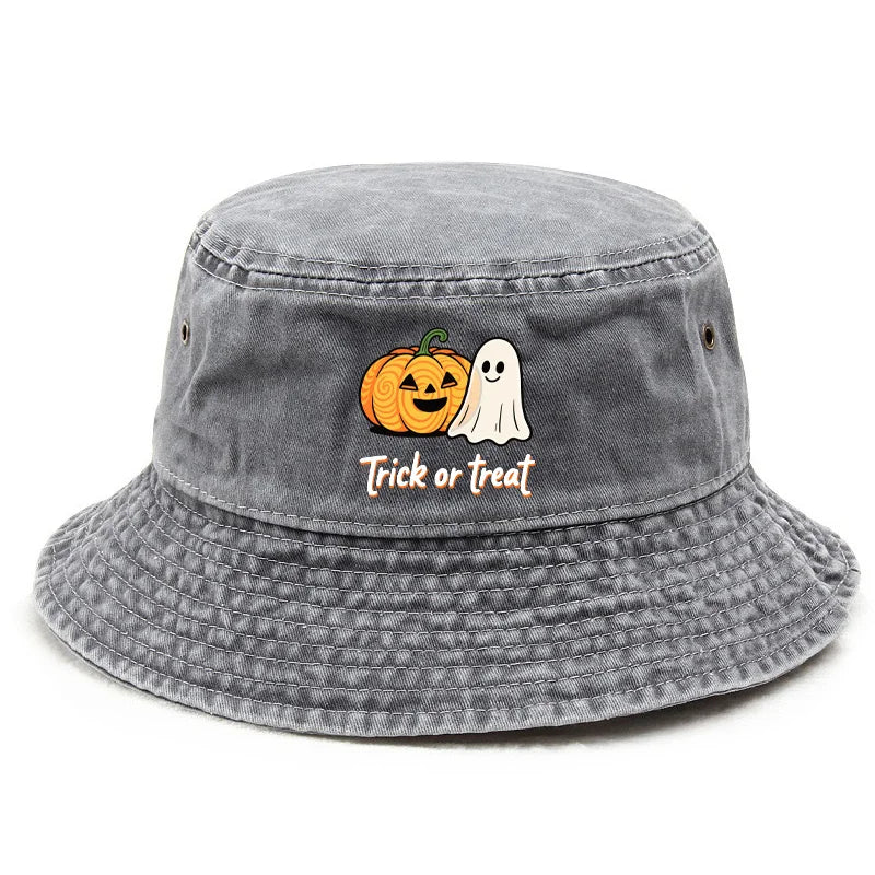 Halloween Themed TRICK OR TREAT Printed Bucket Hat