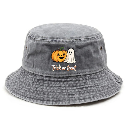 Halloween Themed TRICK OR TREAT Printed Bucket Hat