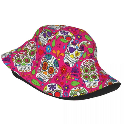 Day Of The Dead Sugar Skull Fisherman Cap Hip Hop Gorras Summer Unisex Bucket Hat