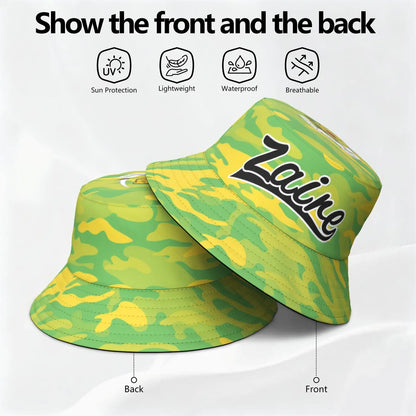 Zaire Free Custom Made Name Number Zar Bucket Cap