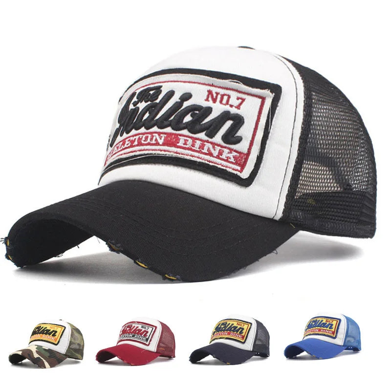 Streetwear Letter Embroidery Mesh Dad Baseball Cap
