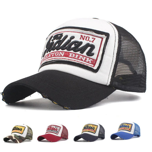 Streetwear Letter Embroidery Mesh Dad Baseball Cap
