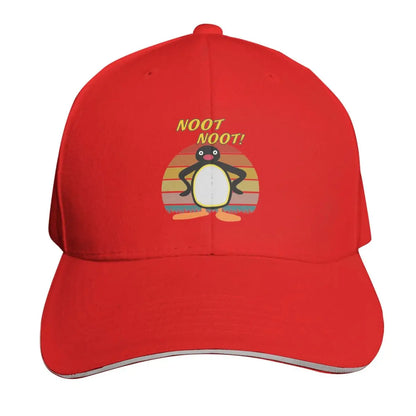 Pingu Noot Noot Logo Angery Pingu Cap Fashion Casual Baseball Caps