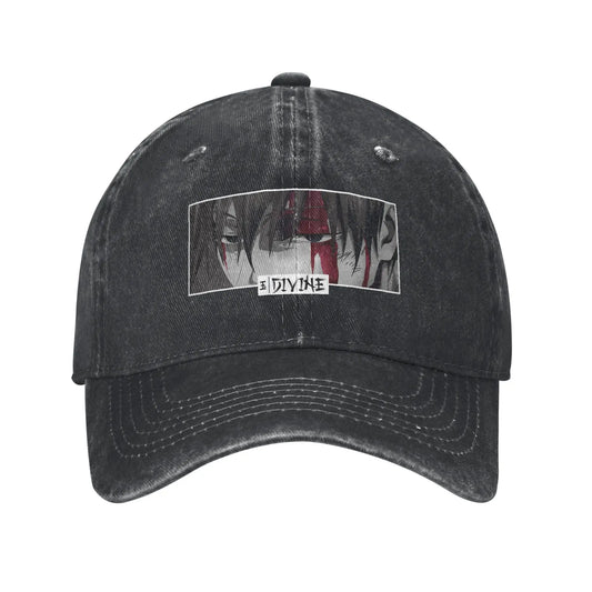 Divine Anime Eyes Monochrome Japanese Cozy Manga Fashion Baseball Cap
