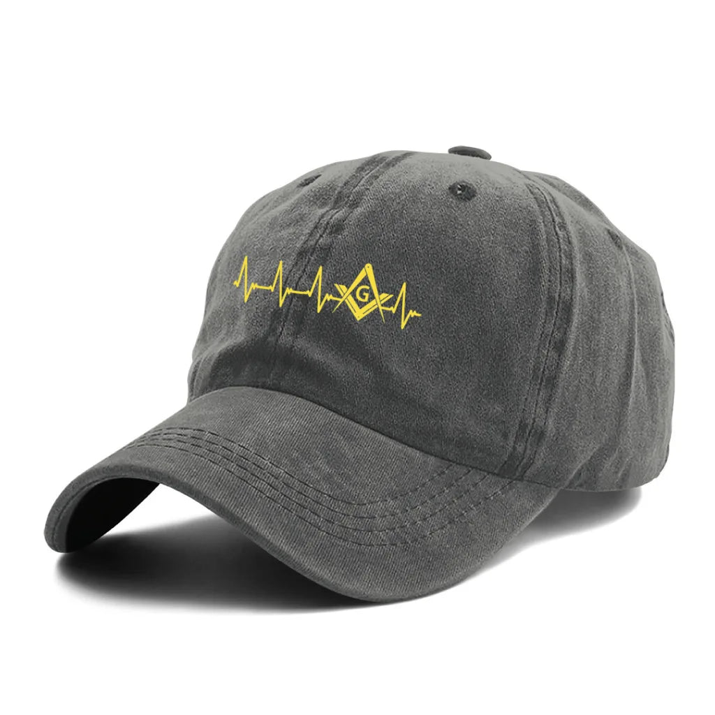 Summer Cap Sun Visor EKG Heartbeat Masonic Hip Hop Caps Baseball Hat