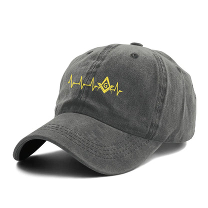 Summer Cap Sun Visor EKG Heartbeat Masonic Hip Hop Caps Baseball Hat